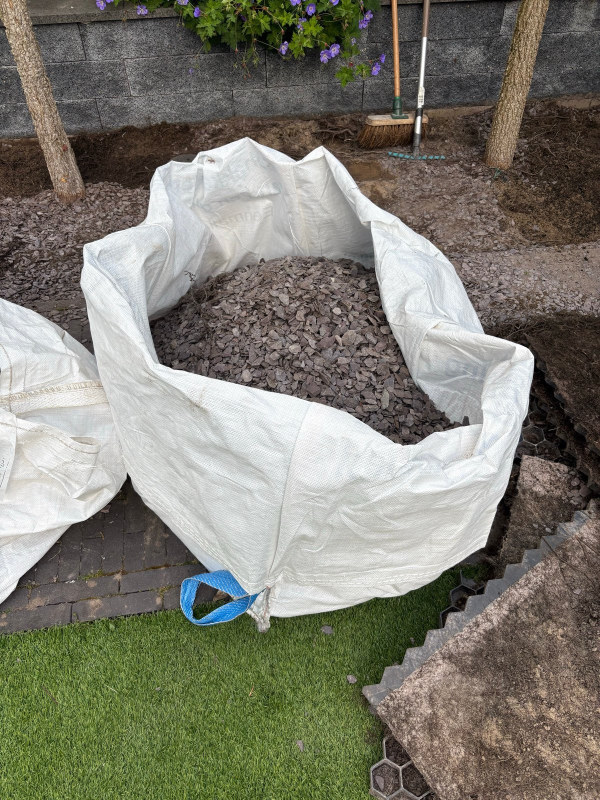 Leisteen split voor tuin en landschap, Tuin en Terras, Ophalen, Gebruikt, Split, Grijs