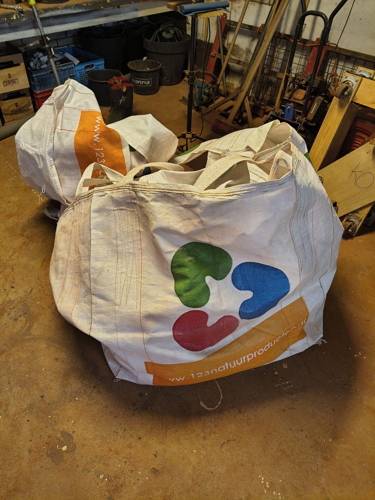 5 grote stevige big bags voor diverse doeleinden, Ophalen, Gebruikt