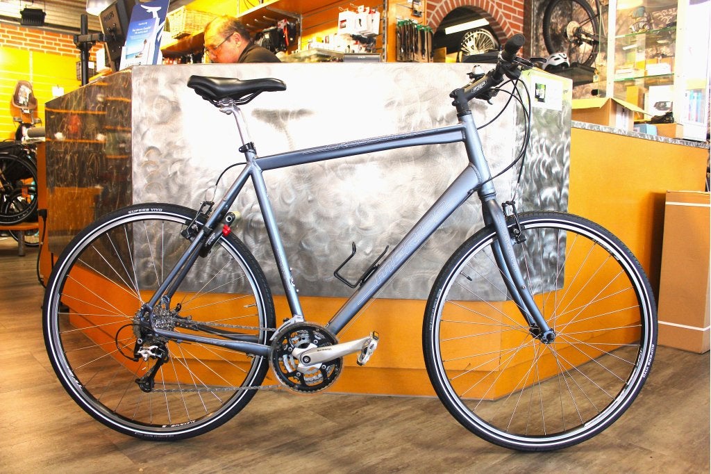 Nette gebruikte Merida Crossway hybride herenfiets 61cm, 28 inch, Gebruikt, Vering, Niet ingevuld