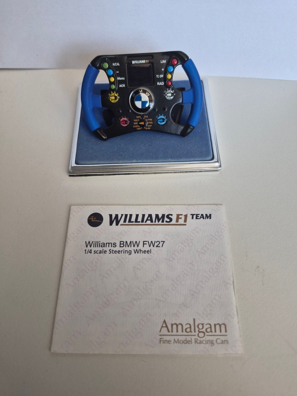 Williams BMW FW27 1/4 Schaal Stuurwiel Model Amalgam, Overige merken, Gebruikt, 1:50 of kleiner, Overige typen