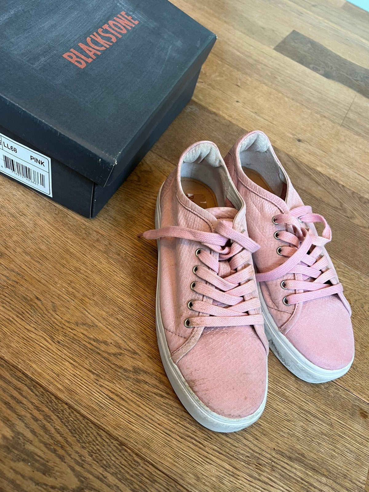 Blackstone LL68 Roze leren Sneakers Maat 38, Ophalen of Verzenden, Blackstone, Roze, Sneakers of Gympen