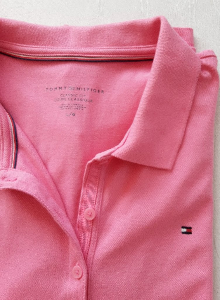 Polo Tommy Hilfiger dames, Kleding | Dames, Verzenden, Zo goed als nieuw, Roze, Korte mouw