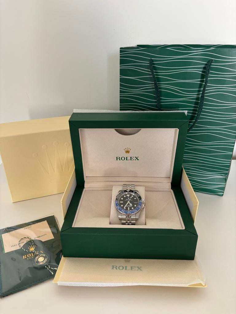 Rolex GMT Master II 'Batman' Nieuw in doos en boekjes, Sieraden, Tassen en Uiterlijk, Horloges | Heren, Verzenden, Polshorloge