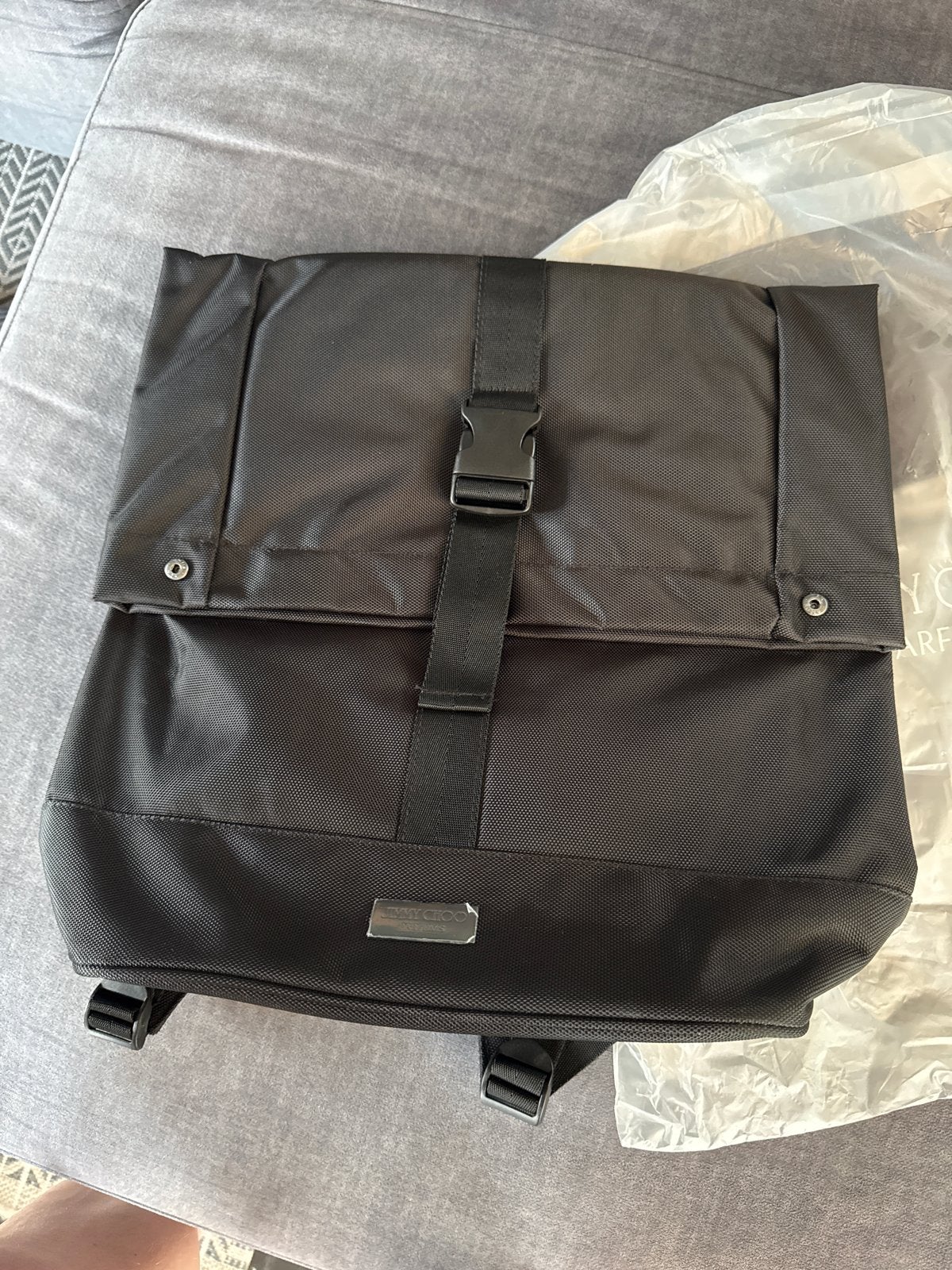 Jimmy Choo Parfums Zwarte Rugzak - Nieuw, 25 tot 40 cm, Nieuw, Ophalen of Verzenden, Overige merken