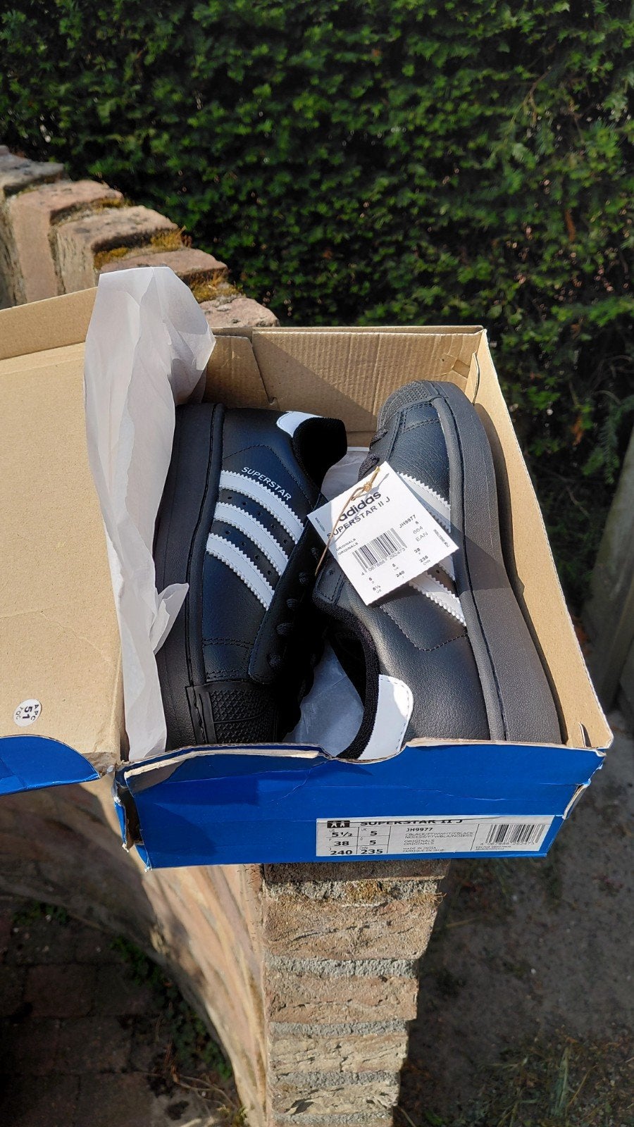 Adidas Superstar II J Zwart/Wit – Nieuw met Doos – Maat 38⅔, Adidas, Zwart, Nieuw, Ophalen of Verzenden