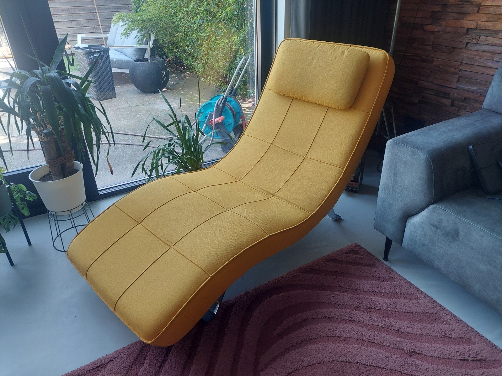 Vrolijke fauteuil - verstelbare rugleuning, wasbare hoes, Ophalen, Gebruikt, 75 tot 100 cm, Stof