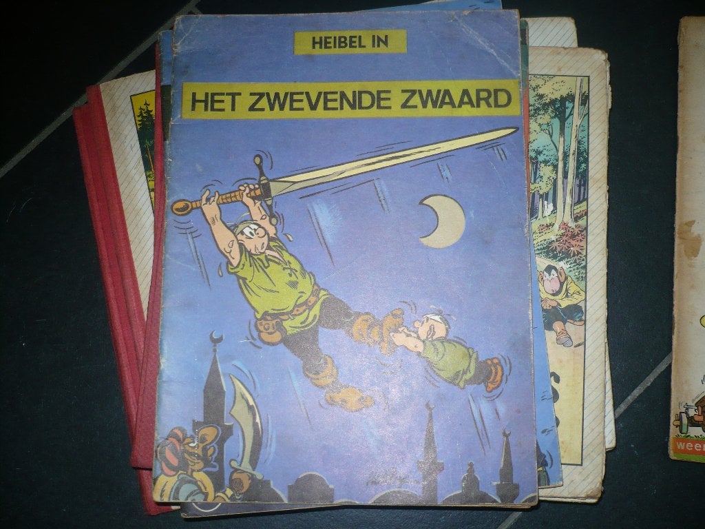 2 jan heibel en 2 ketje en co eerste druk van  hurey, Gelezen, Hurey, Ophalen of Verzenden, Meerdere stripboeken