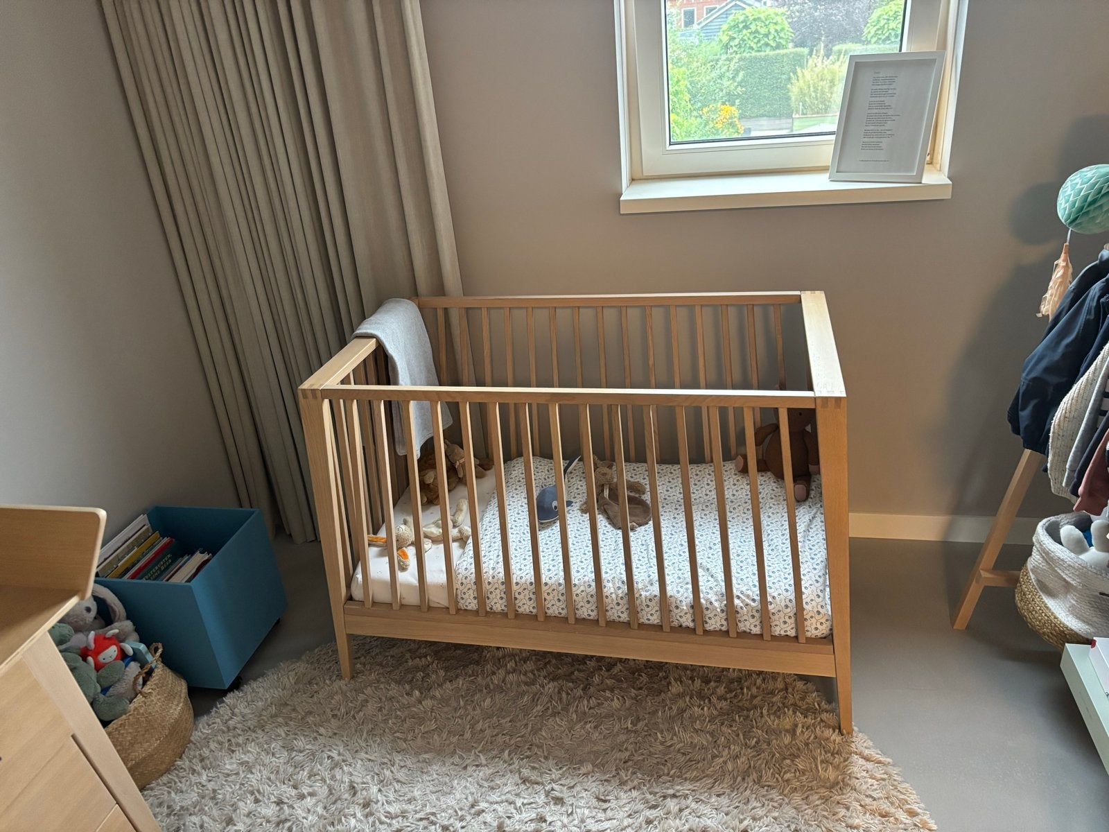Leander Linea Ledikant inclusief matras, Ophalen, Zo goed als nieuw, Minder dan 140 cm, Matras