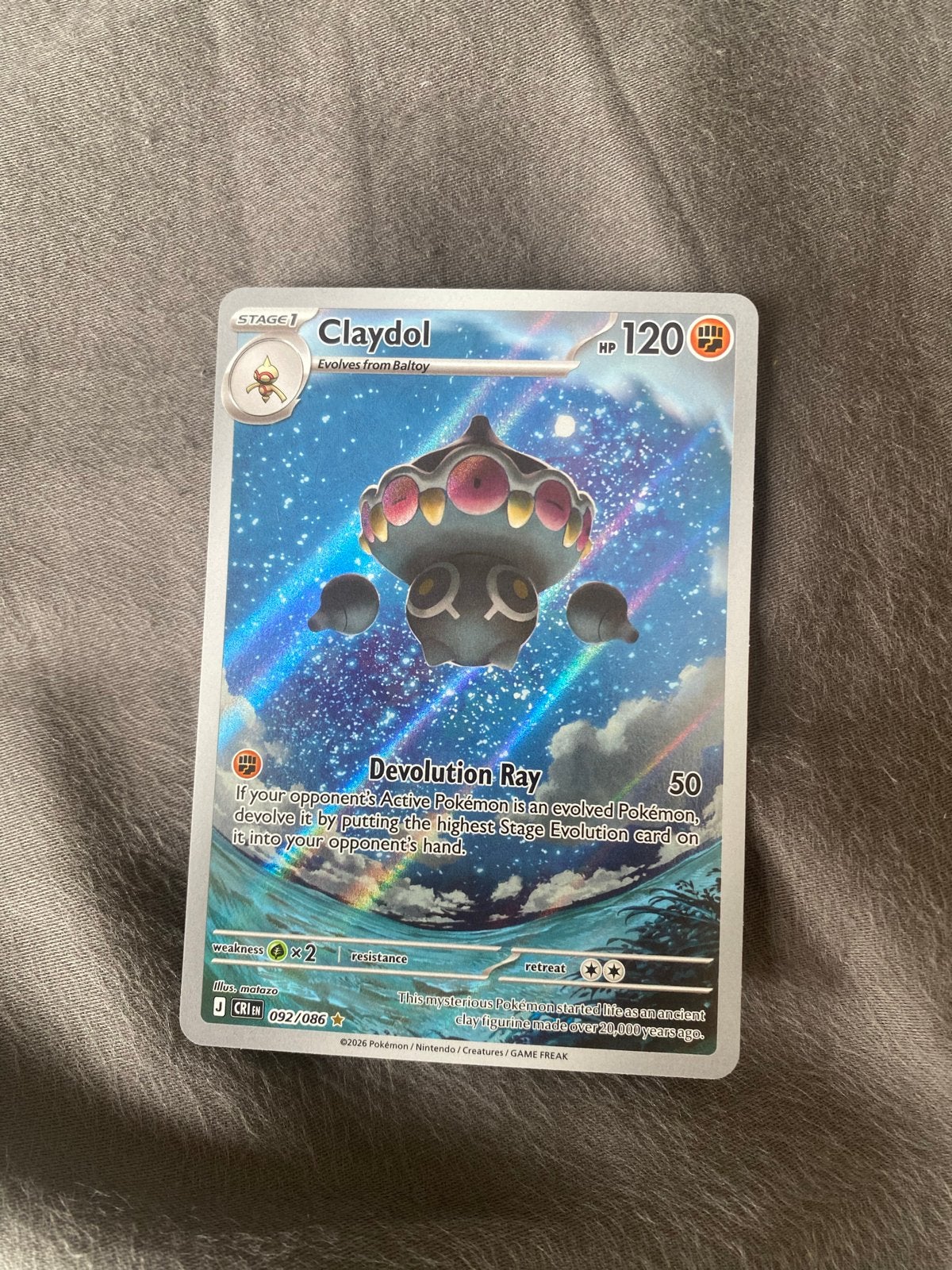 Claydol 092/086 - Pokémon Kaart - Zo goed als nieuw, Ophalen of Verzenden, Nieuw, Losse kaart