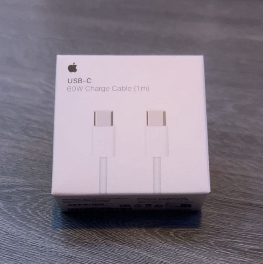 Apple USB-C naar USB-C kabel 1M 60W, Telecommunicatie, USB-C, Nieuw, Oplaadkabel, Apple