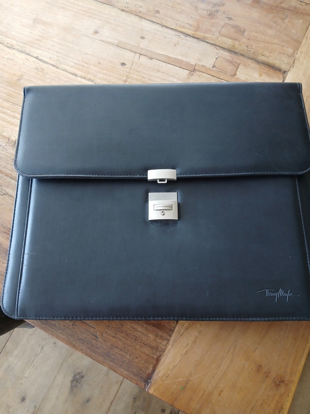 Thierry Mugler Aktetas - Zwart Leer, Ophalen of Verzenden, Gebruikt, Zwart, Overige typen