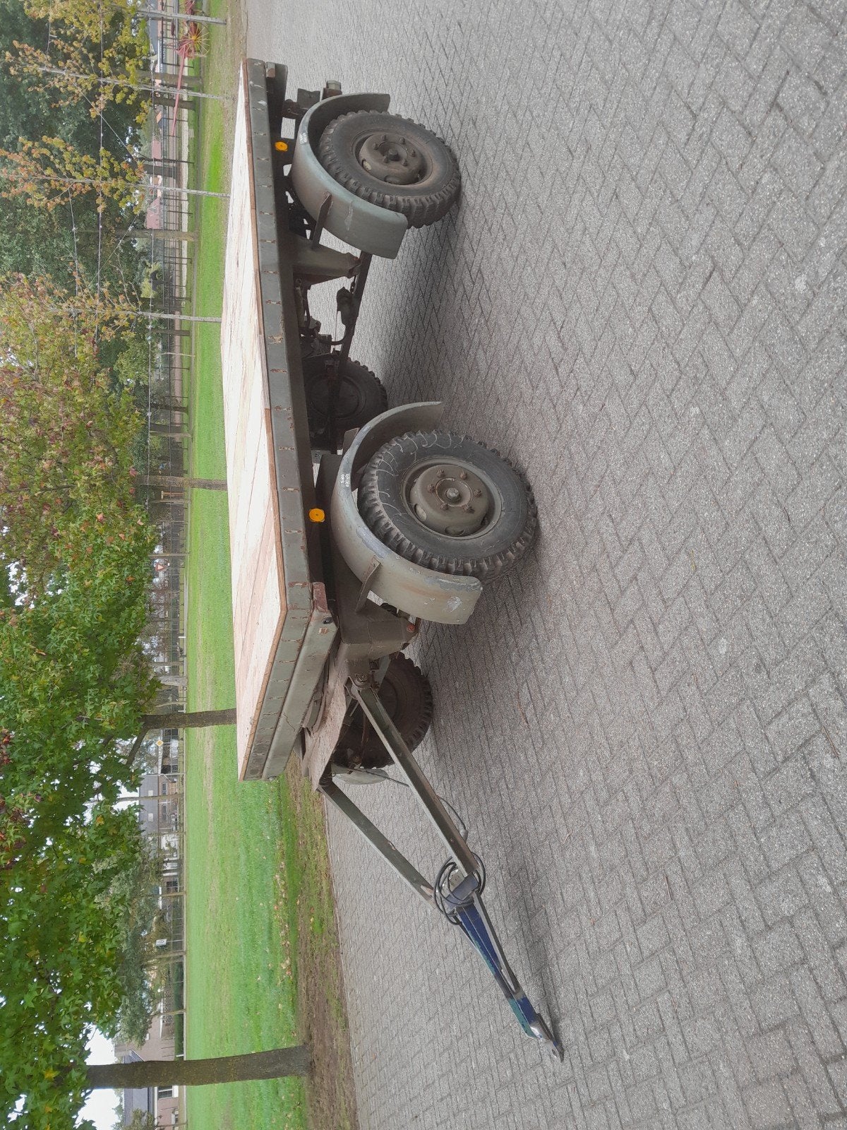 Robuuste aanhangwagen - Ideaal voor zwaar transport, Ophalen of Verzenden, Gebruikt