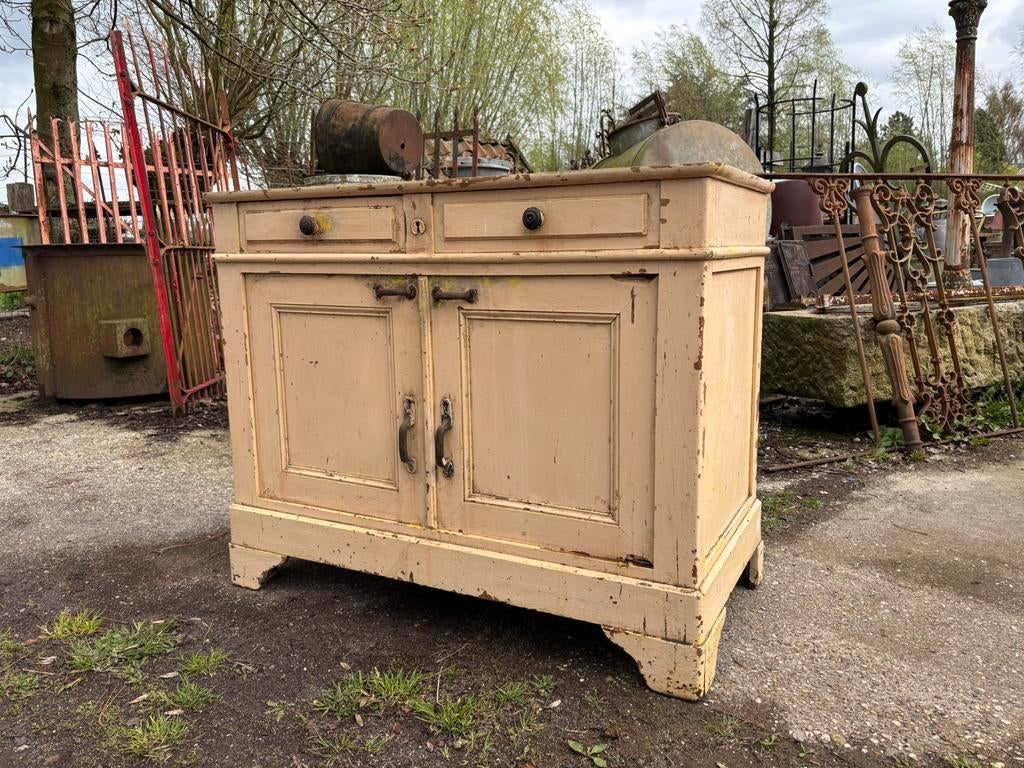 Oud Frans kastje of brocante Franse kast of dressoirs kastje, Ophalen of Verzenden