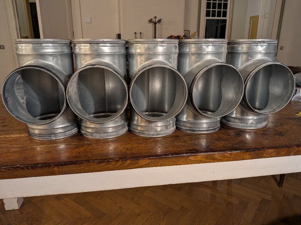 T-stukken TPCL 160-160, bochten en koppelstukken spirobuis, Ophalen, Nieuw, Ventilator en Afzuiger