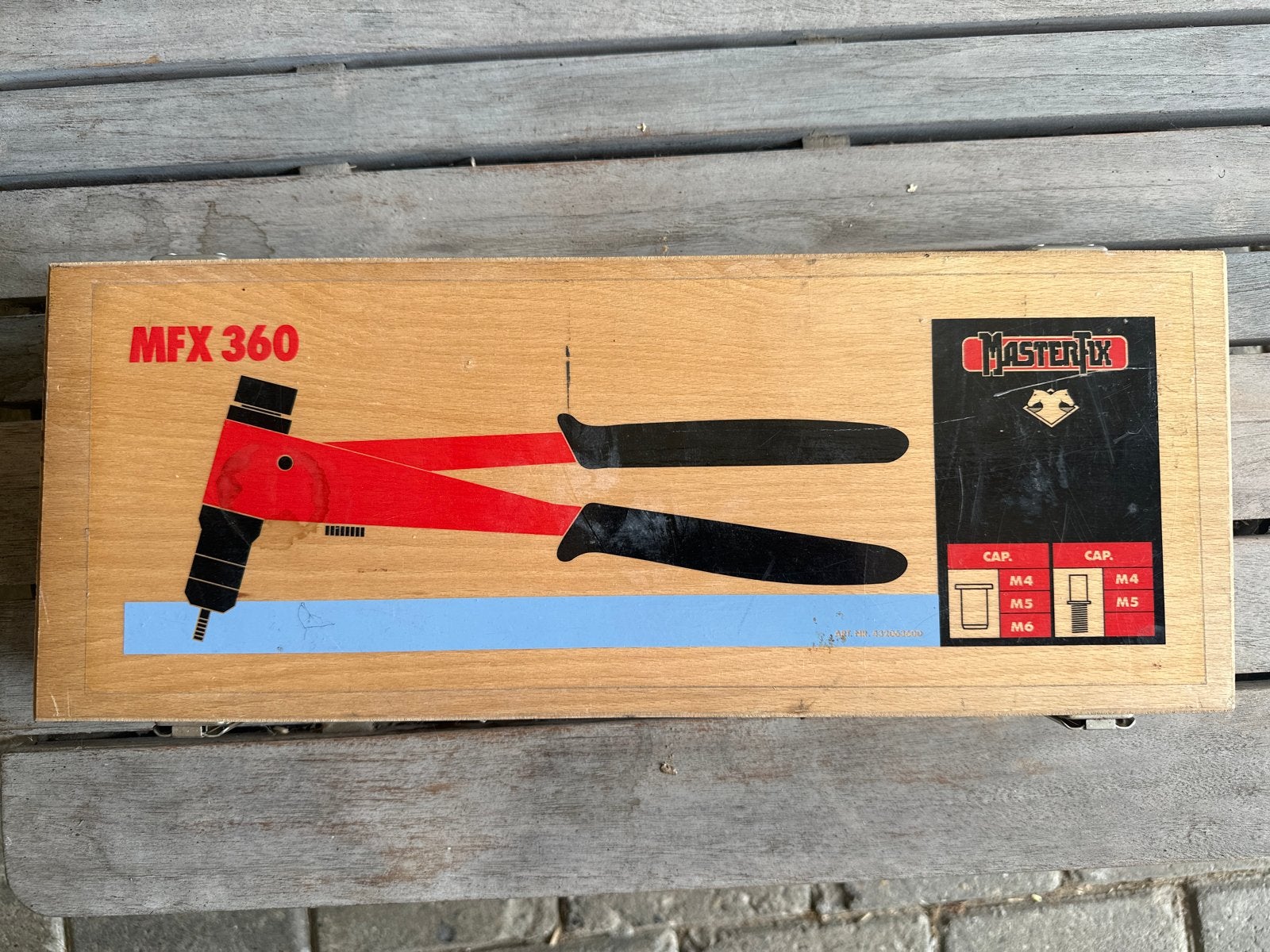 Masterfix MFX 360 blindklinkmoertang in koffer, Doe-het-zelf en Verbouw, Gereedschap | Handgereedschap, Ophalen of Verzenden, Zo goed als nieuw