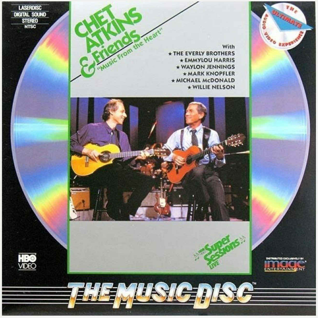 laserdisc Chet Atkins & Friends - Music From the Heart, Ophalen of Verzenden, Concert, Gebruikt, Engels