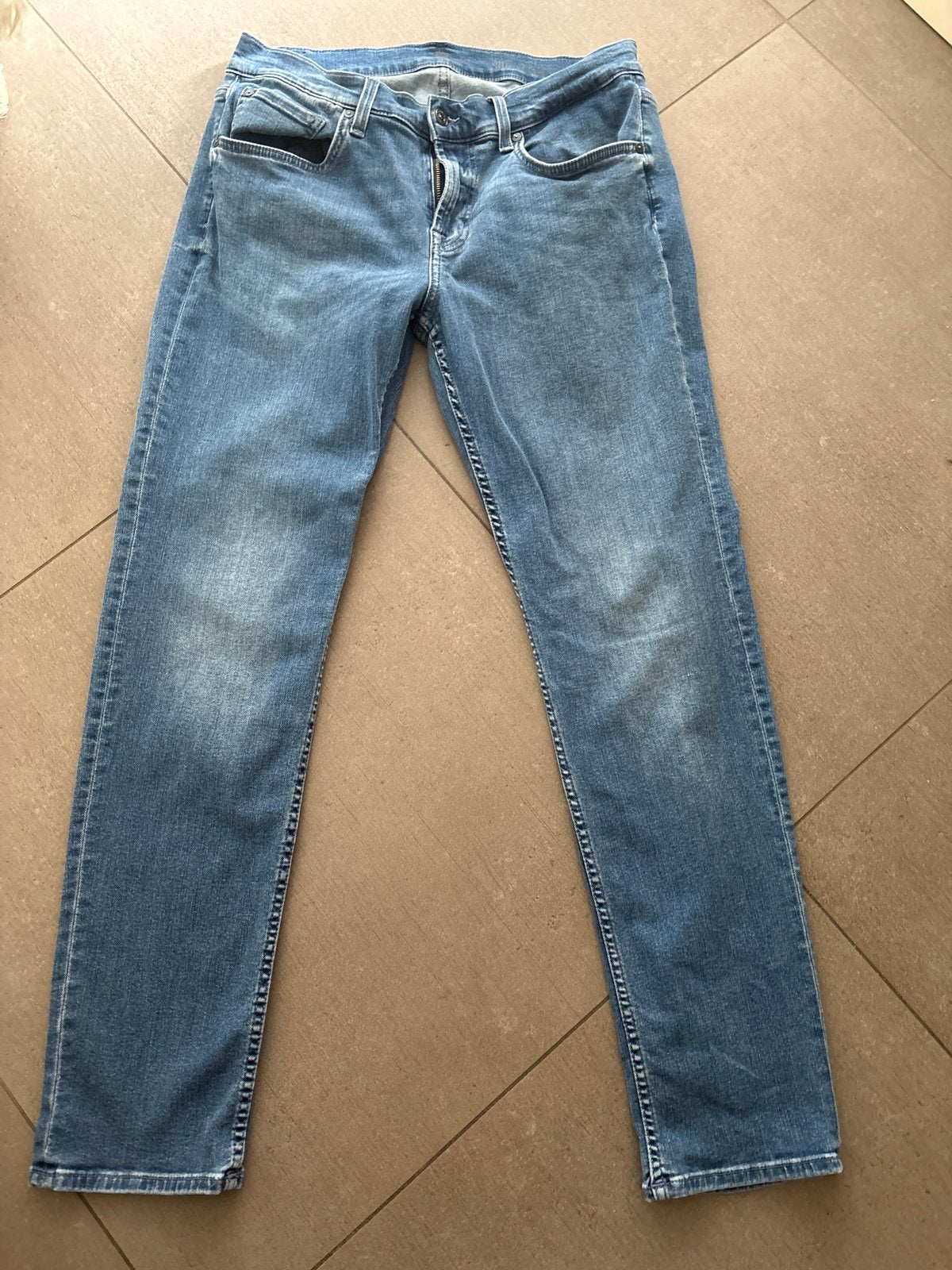 7 For All Mankind Heren Jeans Maat 33/34 Stretch, Ophalen of Verzenden, Gedragen, Blauw, W33 - W34 (confectie 48/50)