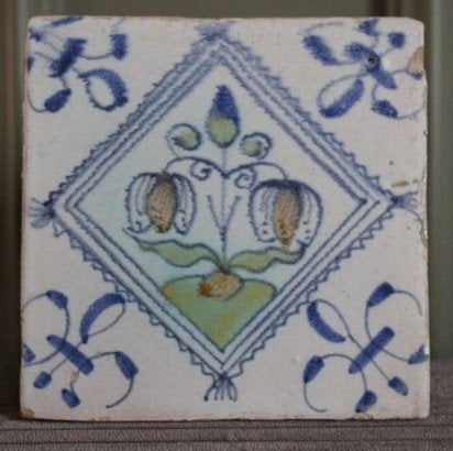 mooie 17 -eeuwse tegel, Ophalen of Verzenden