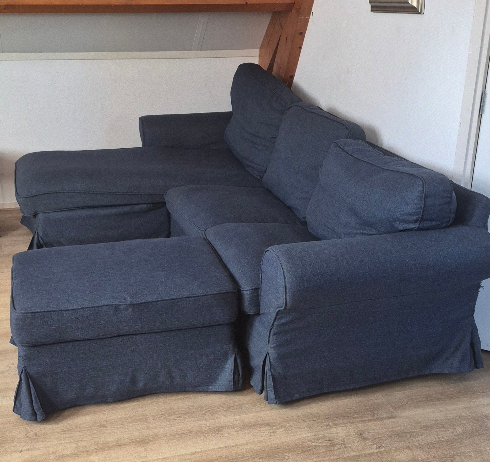 IKEA Ektorp Hoekbank met opbergruimte, Ophalen, Gebruikt, Modern, Functioneel, Hoekbank