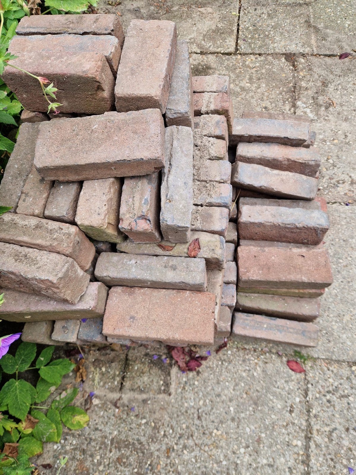 Oude waaltjes/klinkers, Tuin en Terras, Tegels en Klinkers, Ophalen, Gebruikt, Beton, Klinkers
