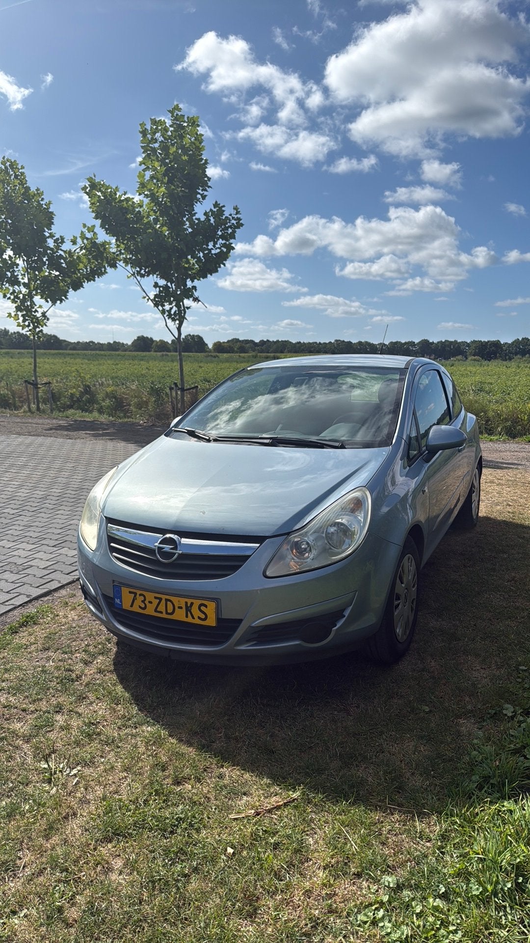 Opel Corsa 1.2 16V 3D 2008 Blauw, Auto's, Voorwielaandrijving, 450 kg, 40 €/maand, Blauw