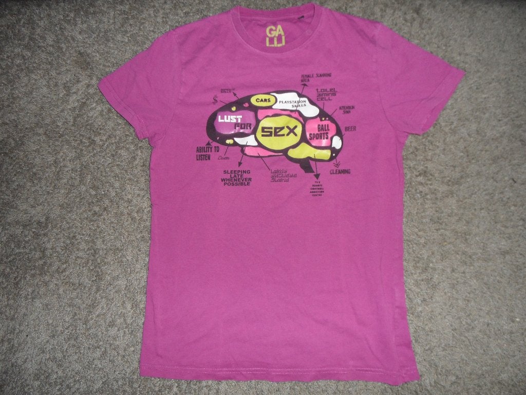 Leuk T-shirt met opvallende playstation console (maat S), Paars, Ophalen of Verzenden, Zo goed als nieuw, Korte mouw