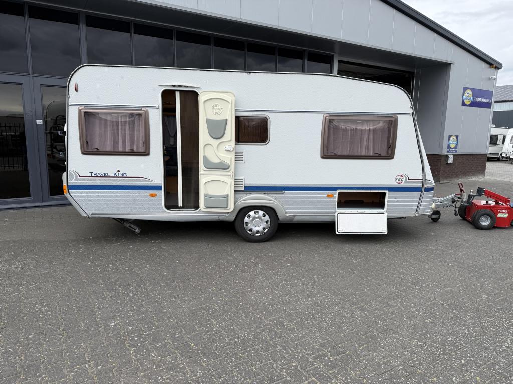 TEC Travel King 470 TE 2 Aparte bedden 205cm+ Zit 1200KG max, Caravans en Kamperen, T.E.C., Lengtebed, Bedrijf, Treinzit
