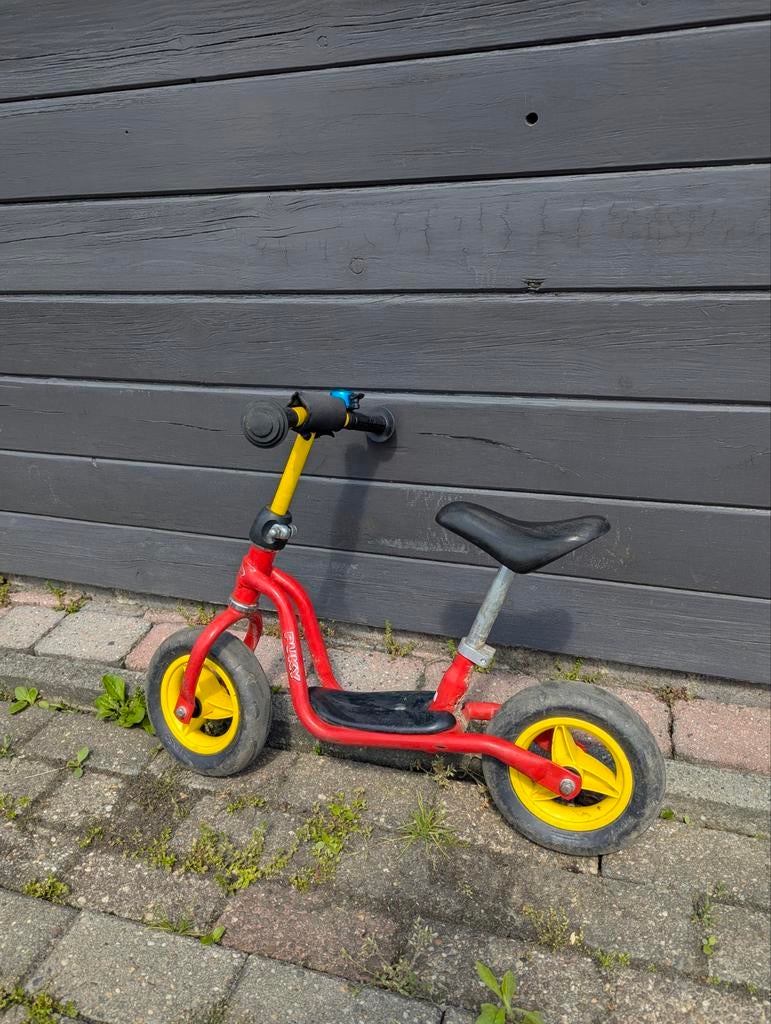 Puky loopfiets/step rood/geel - Gebruikt, Fietsen en Brommers, Steps, Ophalen, Gebruikt, Gewone step