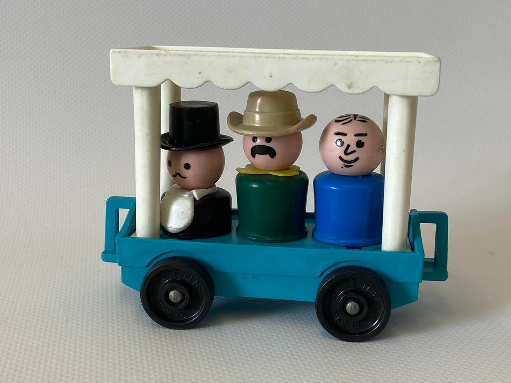 Fisher Price dierentuin Zoo poppetjes in wagentje, Ophalen of Verzenden, Gebruikt, Overige typen