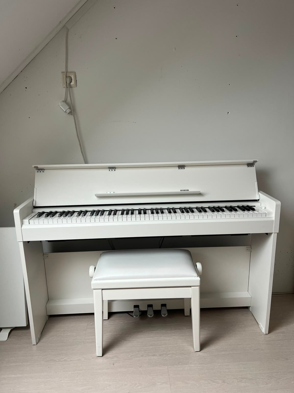 Yamaha YDP-S35 Digitale Piano Wit + Kruk + Koptelefoon, Ophalen, Wit, Digitaal, Zo goed als nieuw