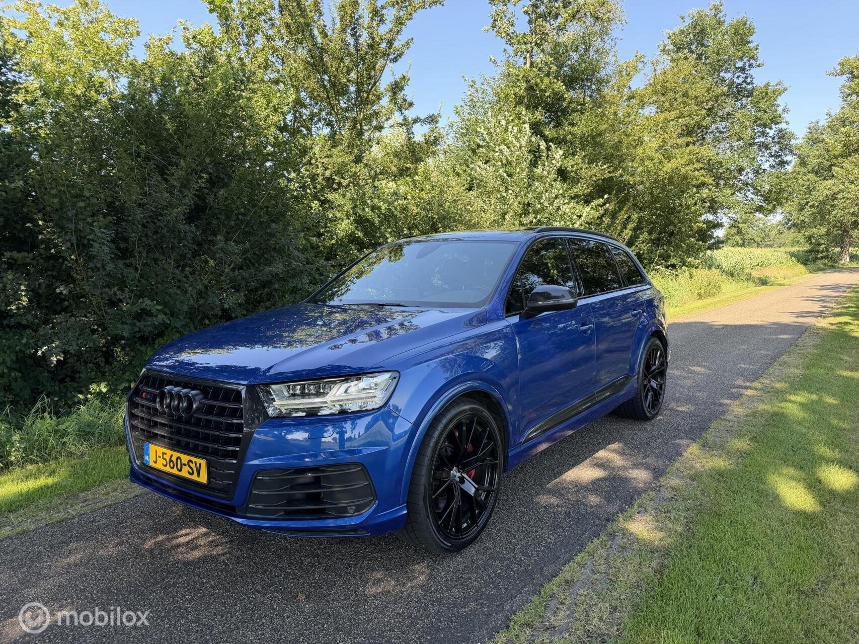 Audi SQ7 4.0 TDI SQ7 quattro Pro Line + Pano Bose, Auto's, SQ7, Gebruikt, 2245 kg, Blauw