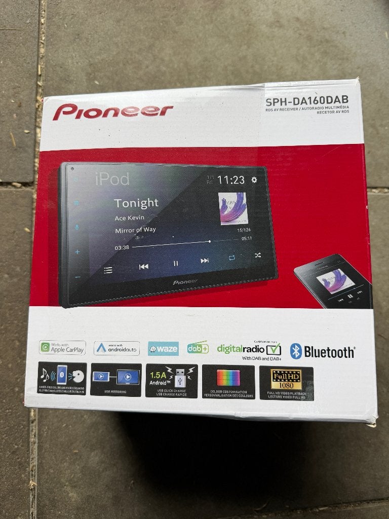 Pioneer SPH-DA160DAB (CarPlay / Android Auto) + DAB Antenne, Auto diversen, Autoradio's, Zo goed als nieuw, Ophalen of Verzenden