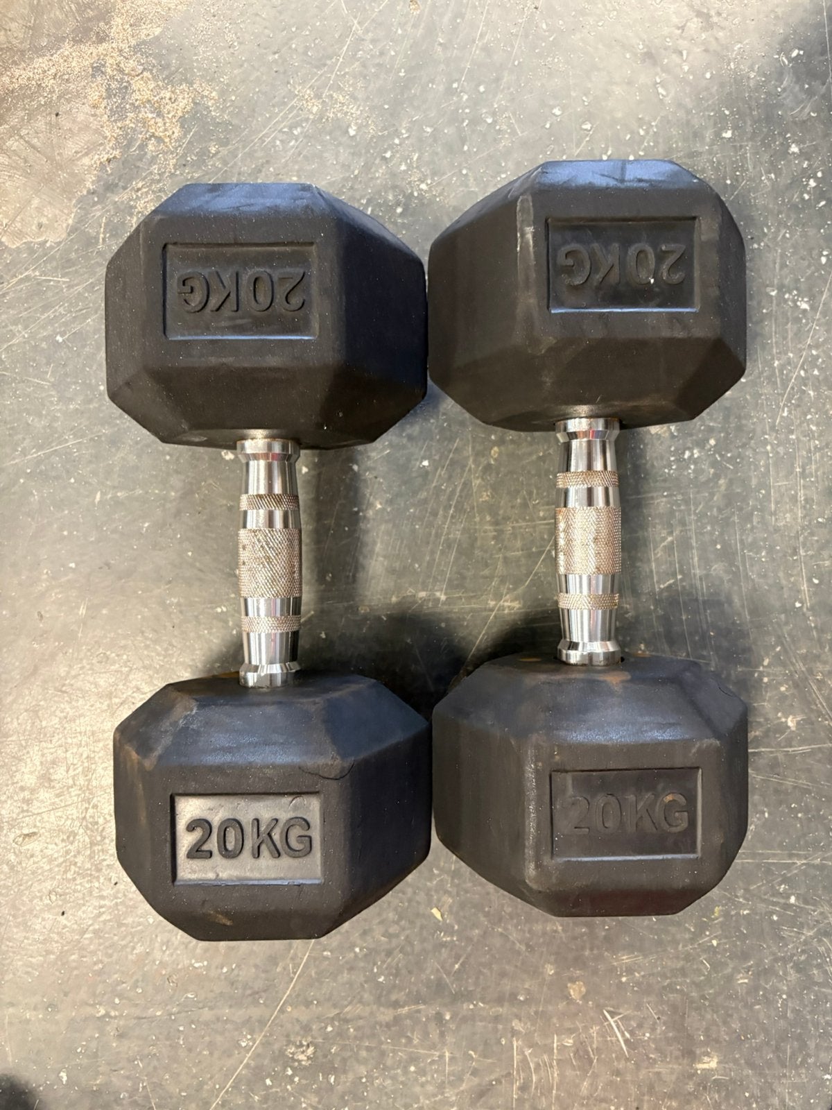 2 x 20 kg hexa dumbbells dumbbell set gewichten, Ophalen, Gebruikt, 2 x 20 kg, Gewichten