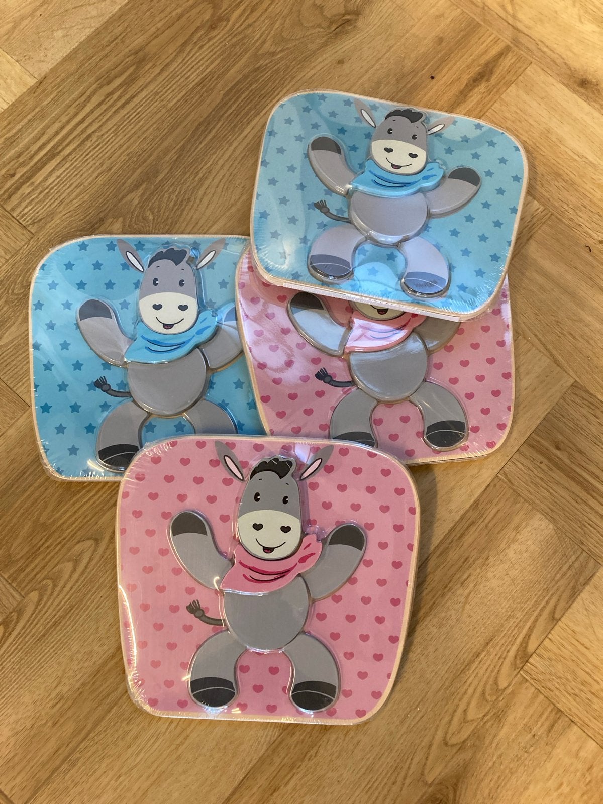 Leuke houten ezel puzzel voor kinderen partij van 4 stuks, 2 tot 4 jaar, 10 tot 50 stukjes, Nieuw, Ophalen of Verzenden