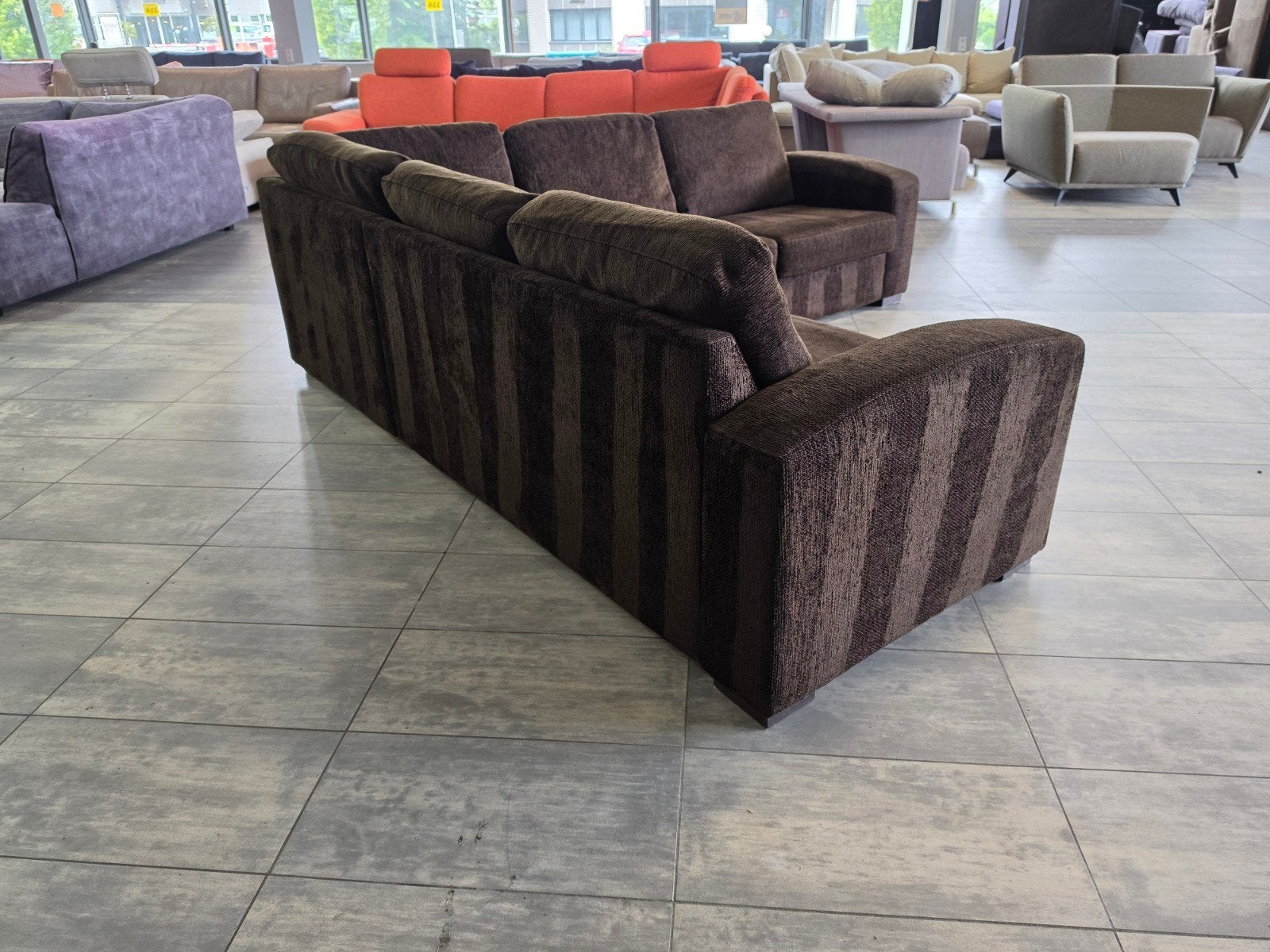 Foto 7 van ✅️️️️️️ GEREINIGD donkerbruin hoekbank 245x245 | BEZORGEN