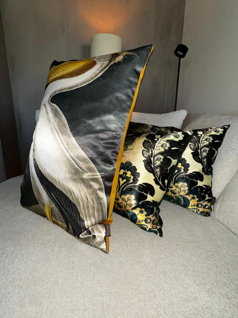 Luxe MondiArt design kussens - set van 3, Ophalen of Verzenden, Zo goed als nieuw, Overige kleuren, Rechthoekig