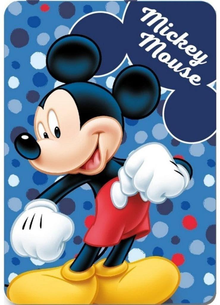 Mickey Mouse Fleece Deken - Disney Fleecedeken / Plaid, Blauw, Nieuw, Ophalen of Verzenden, Deken of Dekbed