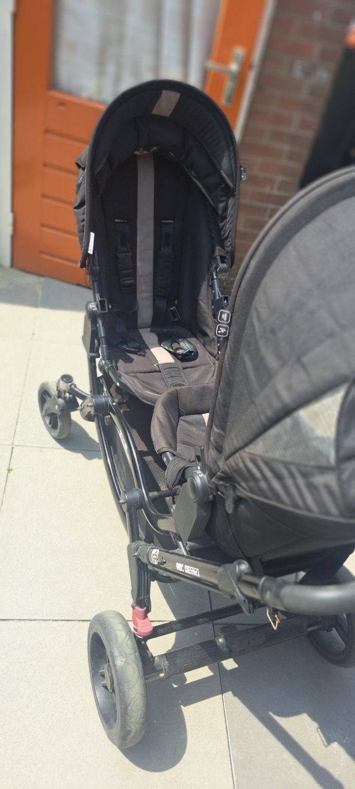 ABC Design Zoom Duowagen - Zwart, Kinderen en Baby's, Kinderwagens en Combinaties, Gebruikt, Duowagen, Ophalen of Verzenden, Kinderwagen