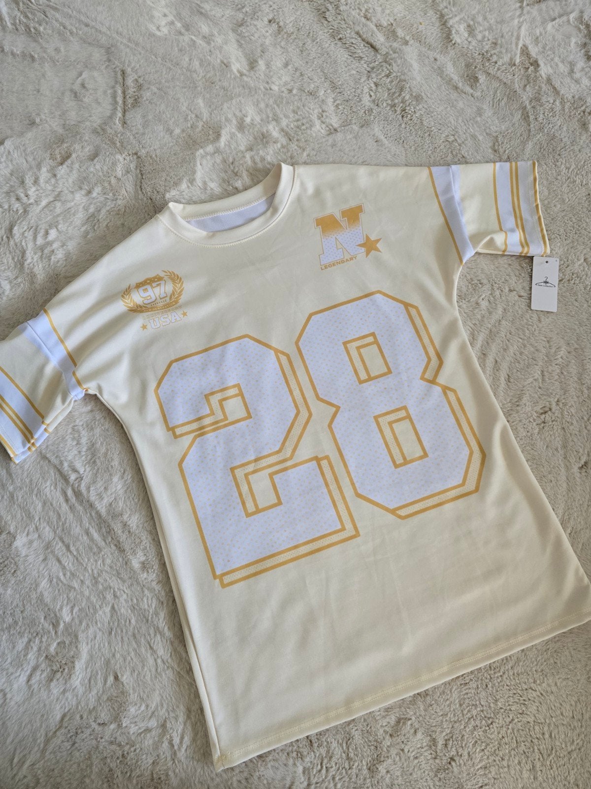 Leuk New York Baseball Shirt - Splinternieuw - One Size, Verzenden, Beige, Maat 46/48 (XL) of groter, Nieuw