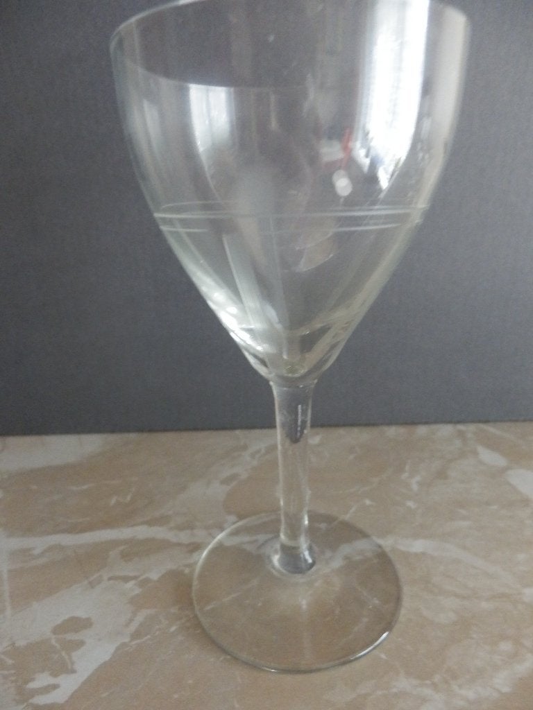 1 Geslepen glaasje oud, Ophalen of Verzenden