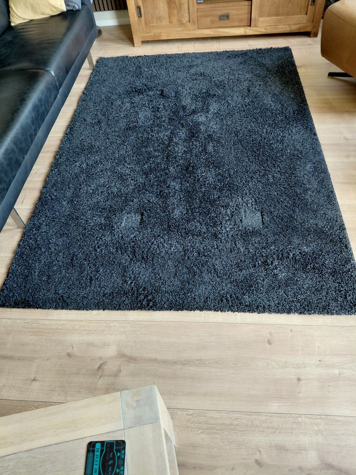 Vloerkleed zwart., Ophalen, Zwart, 200 cm of meer, Zo goed als nieuw