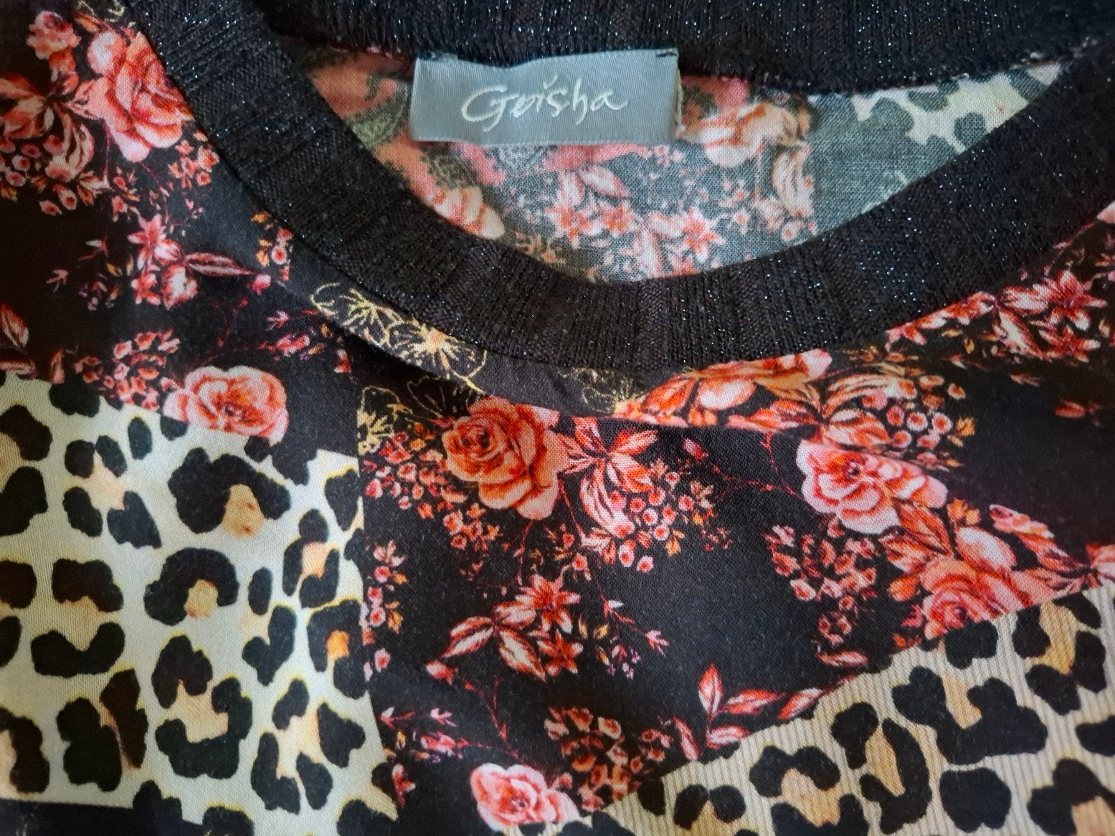 Geisha gekleurd shirt, Geisha, Zwart, Ophalen of Verzenden, Zo goed als nieuw