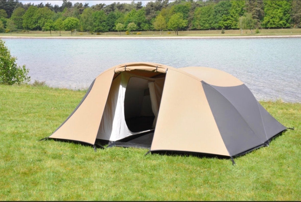 Falco Poolvos Duo Tent - Sterk en Comfortabel, Caravans en Kamperen, Tenten, Ophalen, Gebruikt, Tot en met 2
