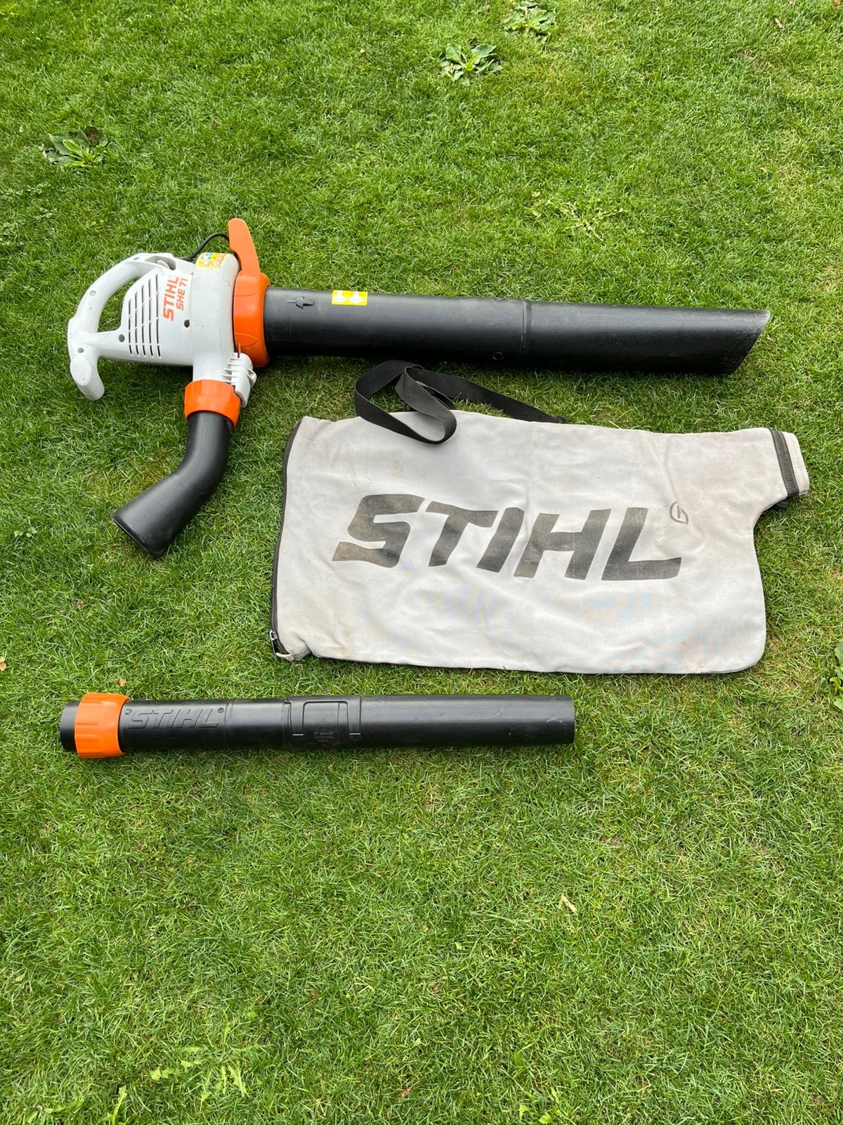 STIHL SHE 71 Bladzuiger en bladblazer zeer goede staat, Gebruikt, Met opvangzak, Handgedragen, Ophalen of Verzenden