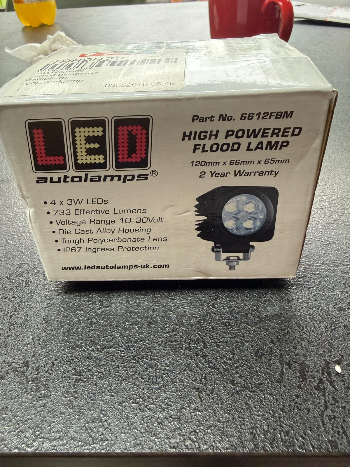 TE KOOP – LED AUTOLAMPS 6612FBM WERKLAMP –NIEUW IN DOOS!, Ophalen, Nieuw, Universele onderdelen