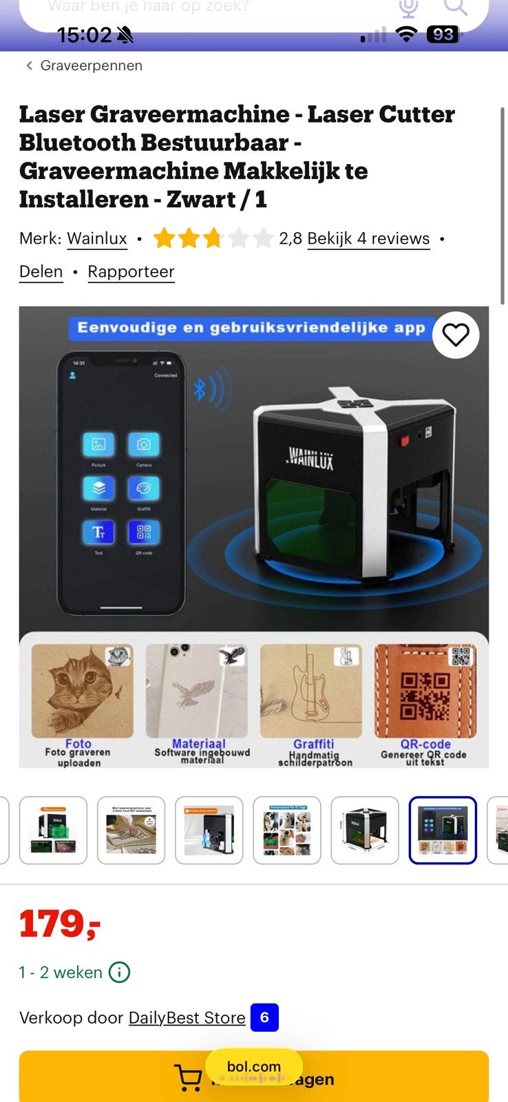 Graveermachine, laser cutter, Ophalen of Verzenden