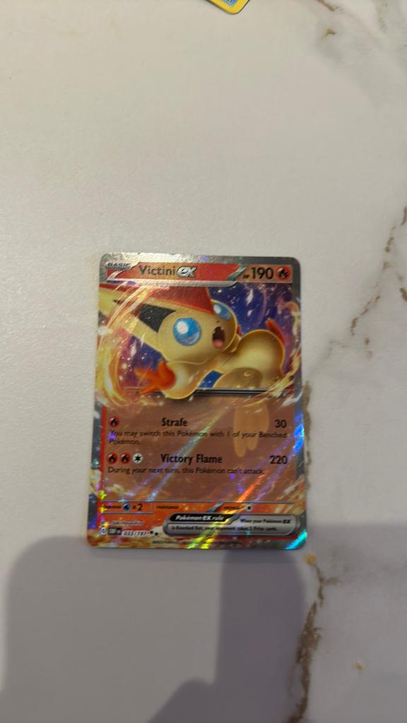Victini ex pokemon kaart., Hobby en Vrije tijd, Verzamelkaartspellen | Pokémon, Ophalen of Verzenden, Nieuw