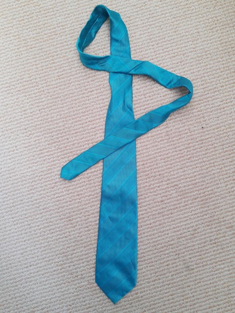Mooie aquablauwe stropdas, Kleding | Heren, Stropdassen, Onbekend, Blauw, Ophalen of Verzenden, Met patroon