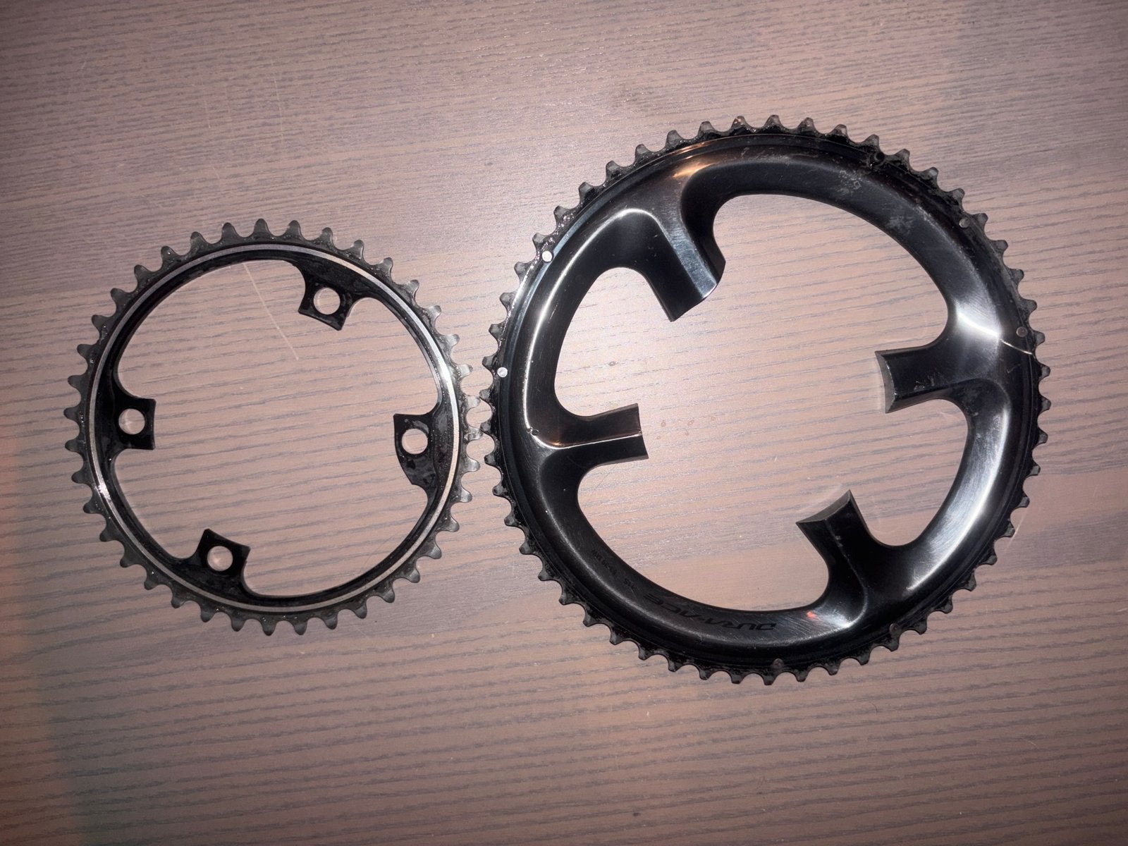 Shimano Dura-Ace R9100 kettingbladen 11spd (53T & 39T), Crankstel of Pedalen, Gebruikt, Ophalen of Verzenden, Aluminium