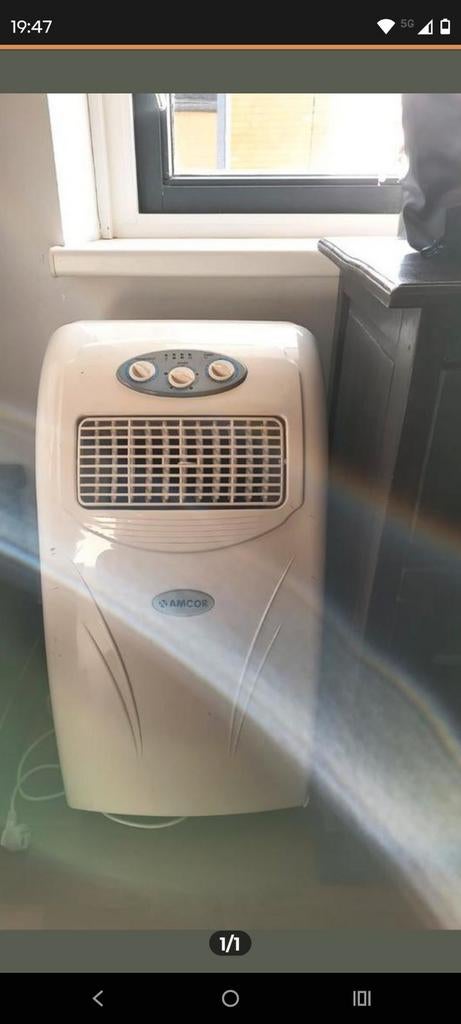 Mobiele Airco Amcor - Compact en Efficiënt, Witgoed en Apparatuur, Airco's, Gebruikt, Minder dan 60 m³, 3 snelheden of meer, Ophalen of Verzenden